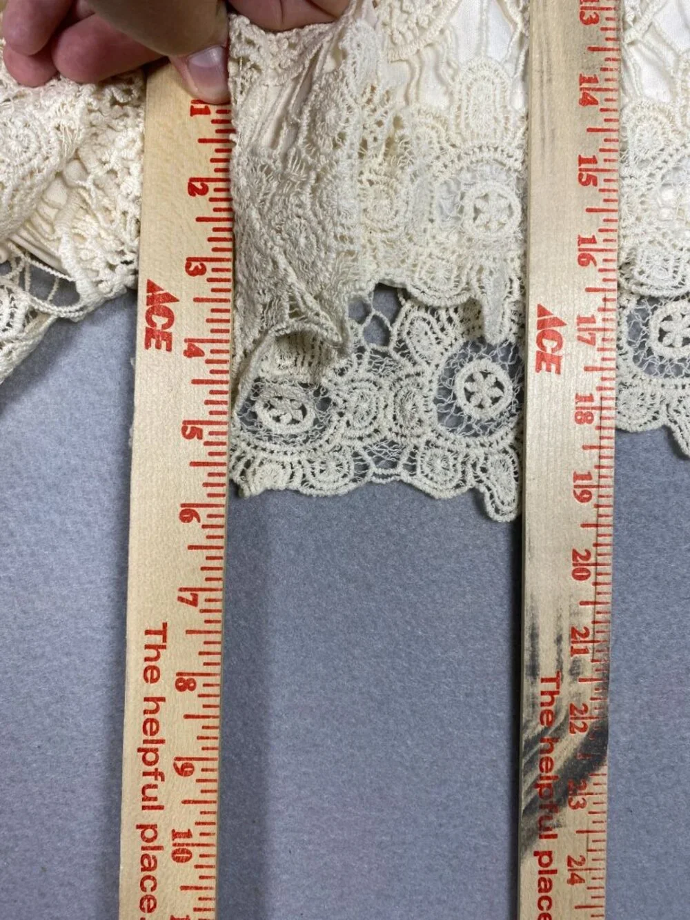 Cato Womens Ivory Crochet Lace Shorts Lined Size 18/20W 100% Cotton